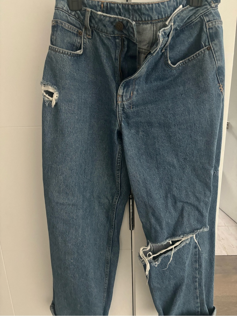Ksubi Relaxed Fit Distressed Blue Women's Jeans